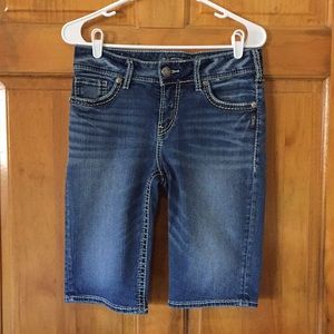 Silver Suki Bermuda Fluid Denim shorts w29/L11